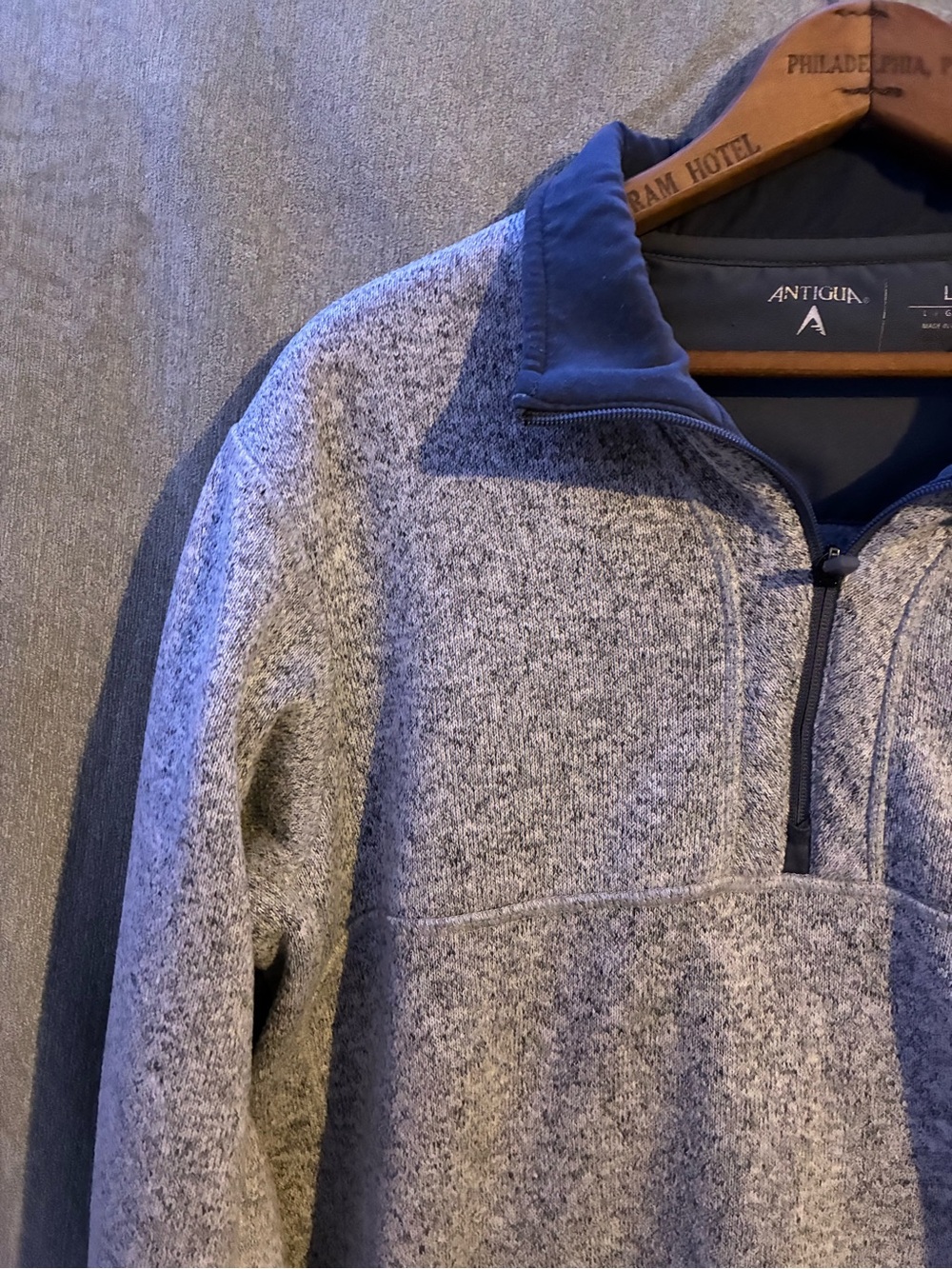 Antigua Men’s Kansas City Chiefs Gray Quarter-Zip by Antigua Men Sweater size L - Picture 3 of 7